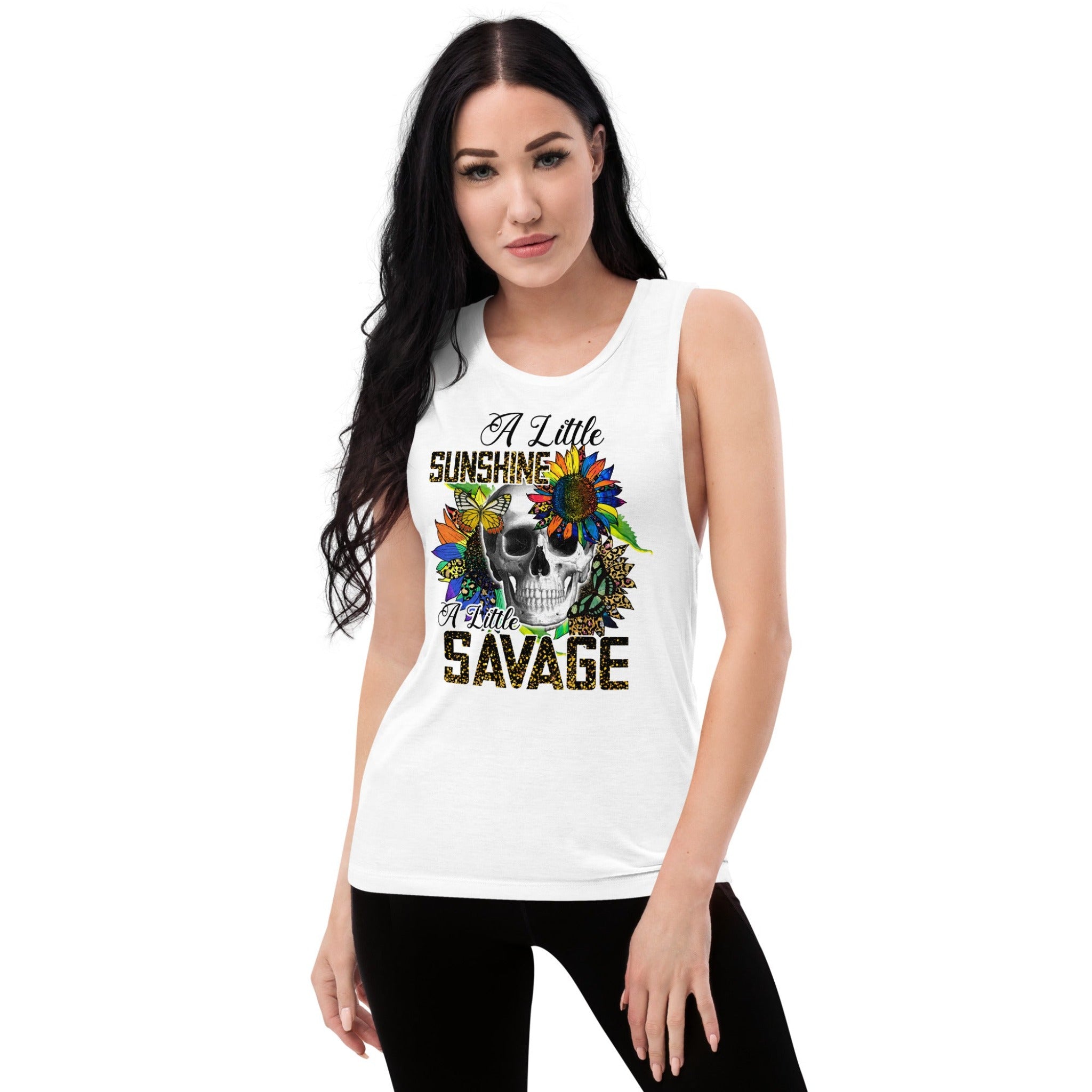 A Little Sunshine A Little Savage Muscle Tank